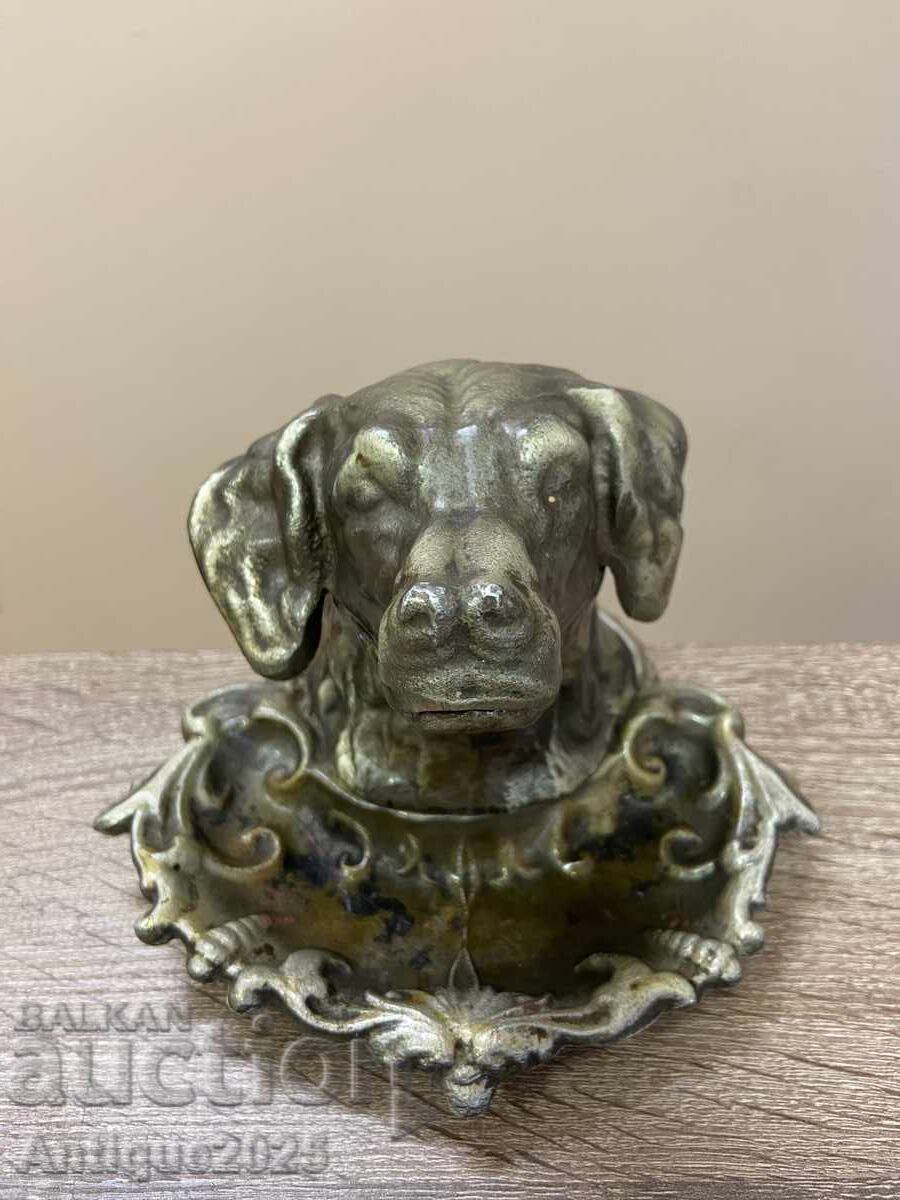 Винтидж алуминиев пепелник „Кучешка глава“, СССР