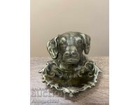 Винтидж алуминиев пепелник „Кучешка глава“, СССР