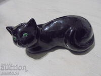 №*8353 Стара порцеланова фигура – черна котка, DESIGN VALLIS