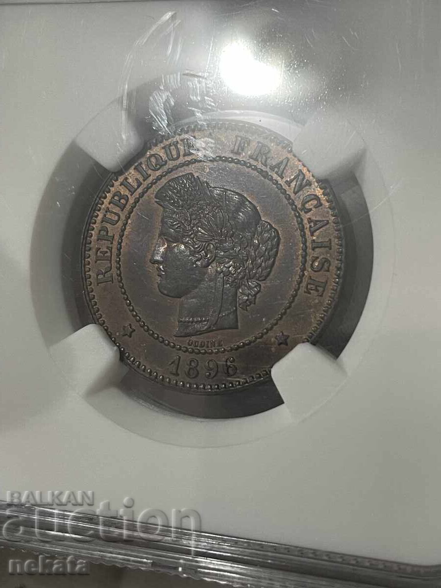 Франция 5 сантима 1896 A NGC MS63 BN с цена 120.00 лв. | € 61.36 Франция 5 сантима 1896 A NGC MS63 BN с цена 120.00 лв. | € 61.36
