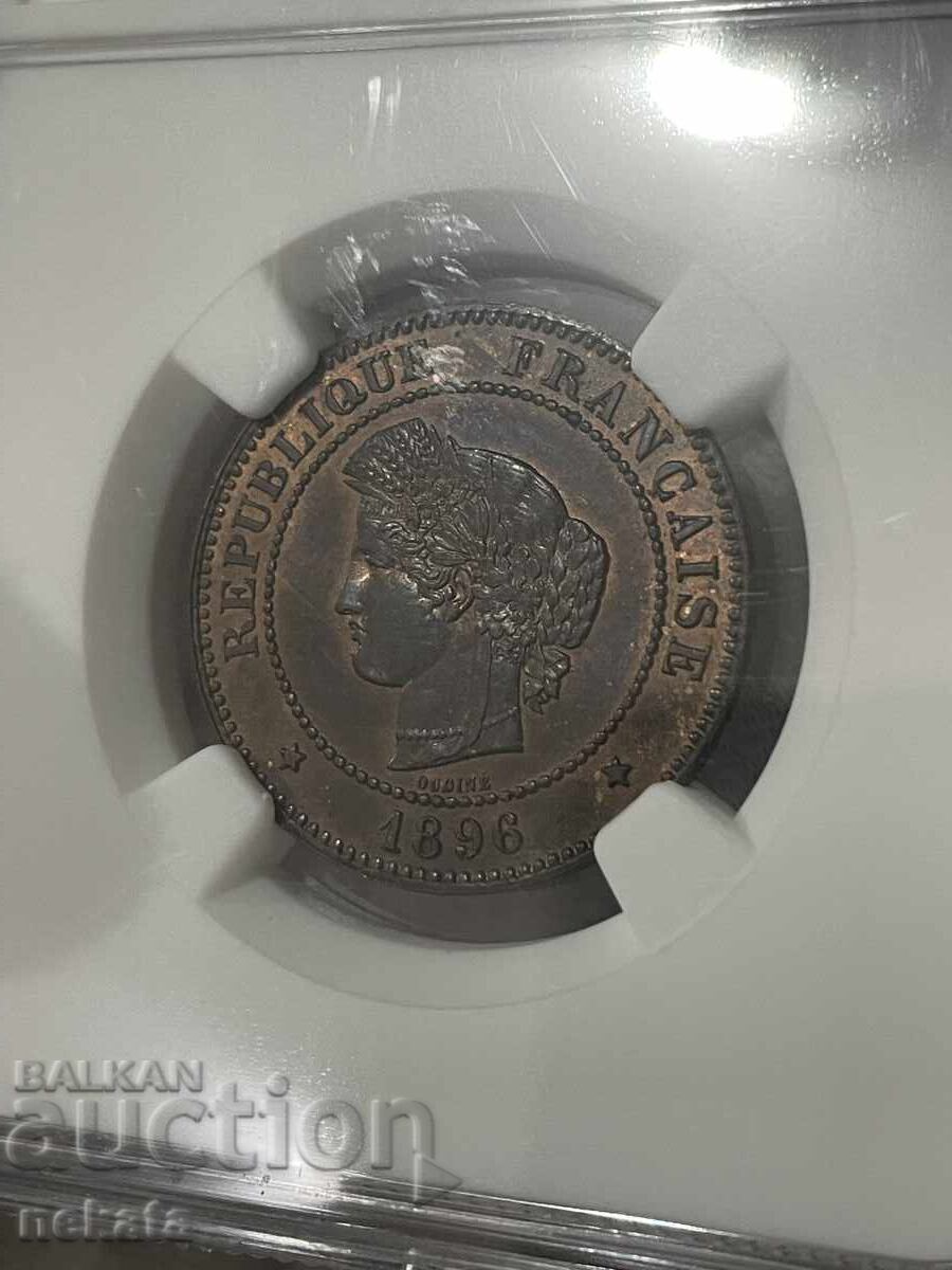 Аукцион Франция 5 сантима 1896 A NGC MS63 BN Аукцион Франция 5 сантима 1896 A NGC MS63 BN