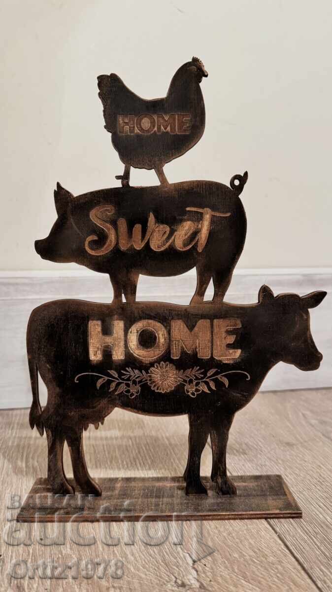 Декорация с две лица, животни в стил Рустик.„Дом Сладък Дом“ - 5