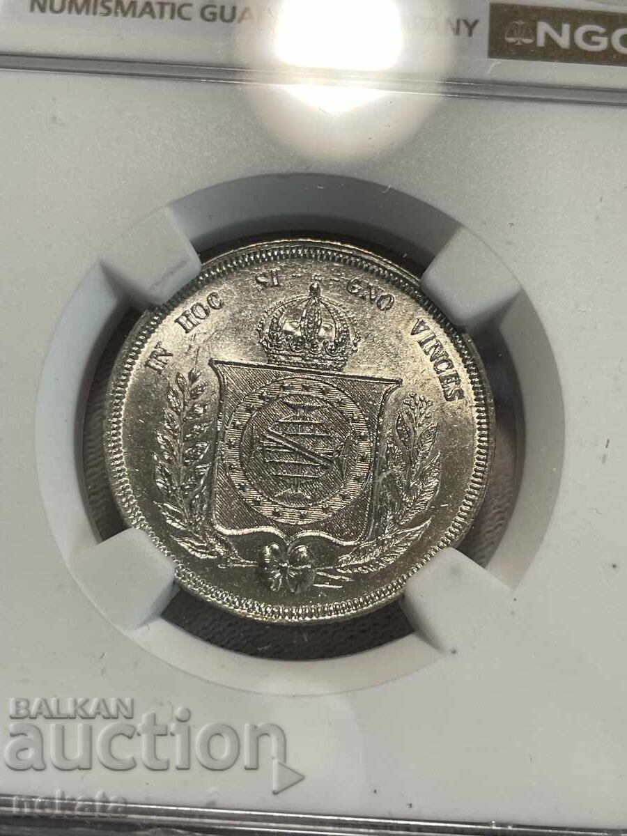 Brazilia, 500 Reis 1859, MS62 NGC cu preț 300.00 BGN | € 153.39
