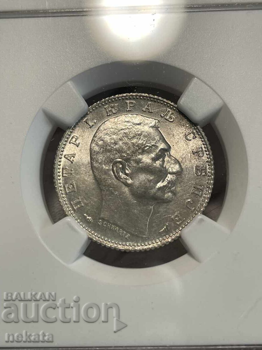 Σερβία, 1 δηνάριο 1915 MS62 NGC με τιμή 240.00 BGN | € 122.71 Σερβία, 1 δηνάριο 1915 MS62 NGC με τιμή 240.00 BGN | € 122.71
