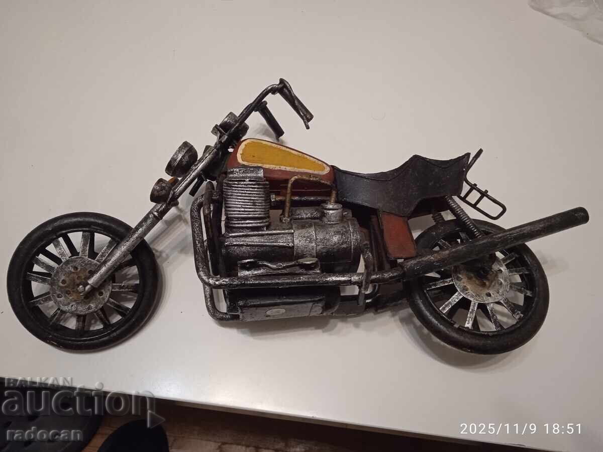 Motor metalic vechi, jucărie mare, decorațiune - 6