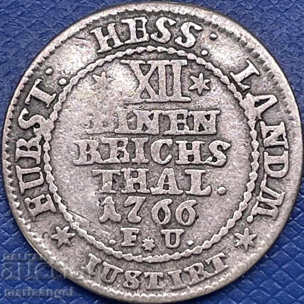 1/12 τάληρο 1766 Γερμανία Έσση Κάσσελ ασήμι - πολύ σπάνιο