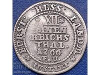 1/12 taler 1766 Germania Hessa Kassel argint - destul de rar