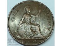 Marea Britanie 1 Penny 1938 George II Bronz