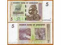 +++ ΖΙΜΠΑΜΠΟΥΕ 5 ΔΟΛΑΡΙΑ P 66 2007 UNC +++