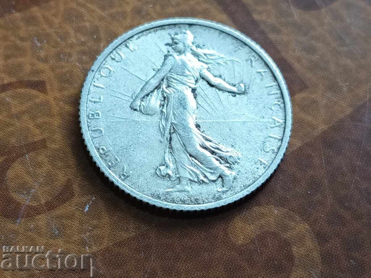 Delivery of France silver coin 1 franc 1918