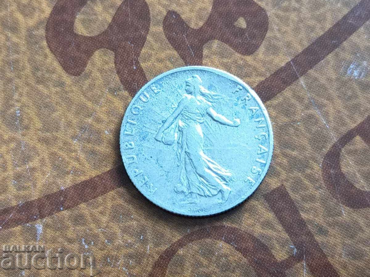 Аукцион Франция сребърна монета 50 сантима от 1913 г.