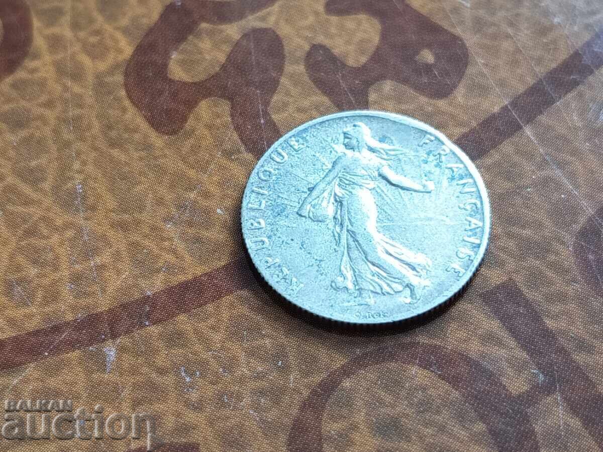 Доставка на Франция сребърна монета 50 сантима от 1913 г.