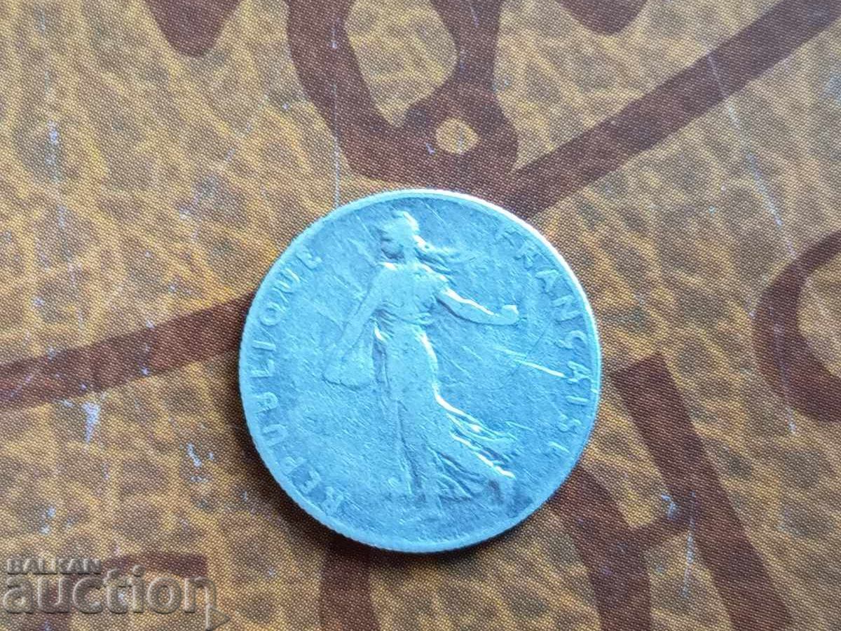 Auction  France Silver Coin 50 Centimes from 1910