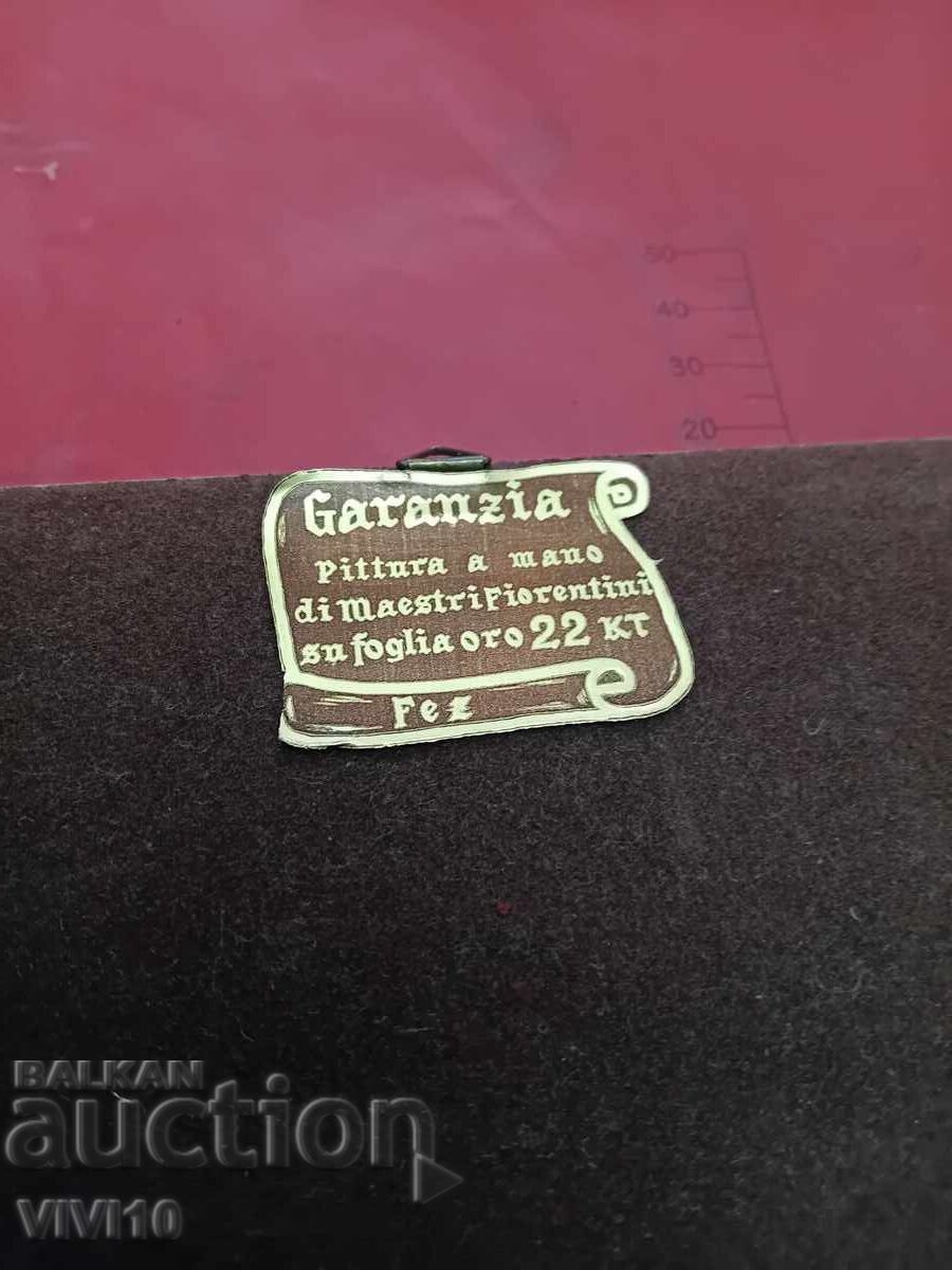 Аукцион Старинна картина, малка,златно фолио