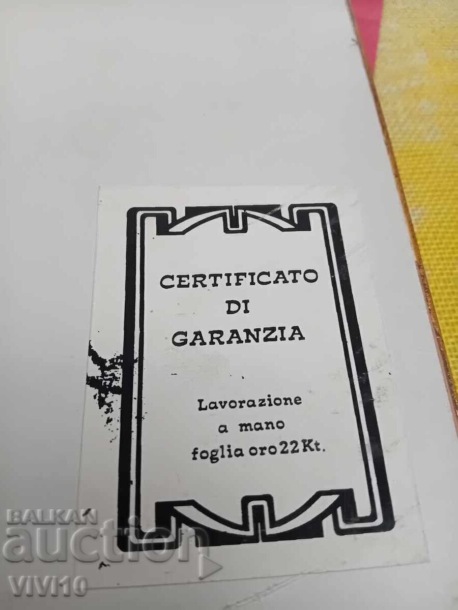 Licitație Tablou vechi, folie de aur, semnătură
