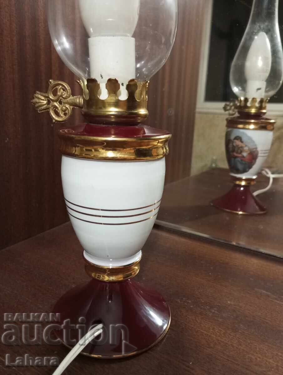 Beautiful Italian porcelain nightstand / table lamp - 6