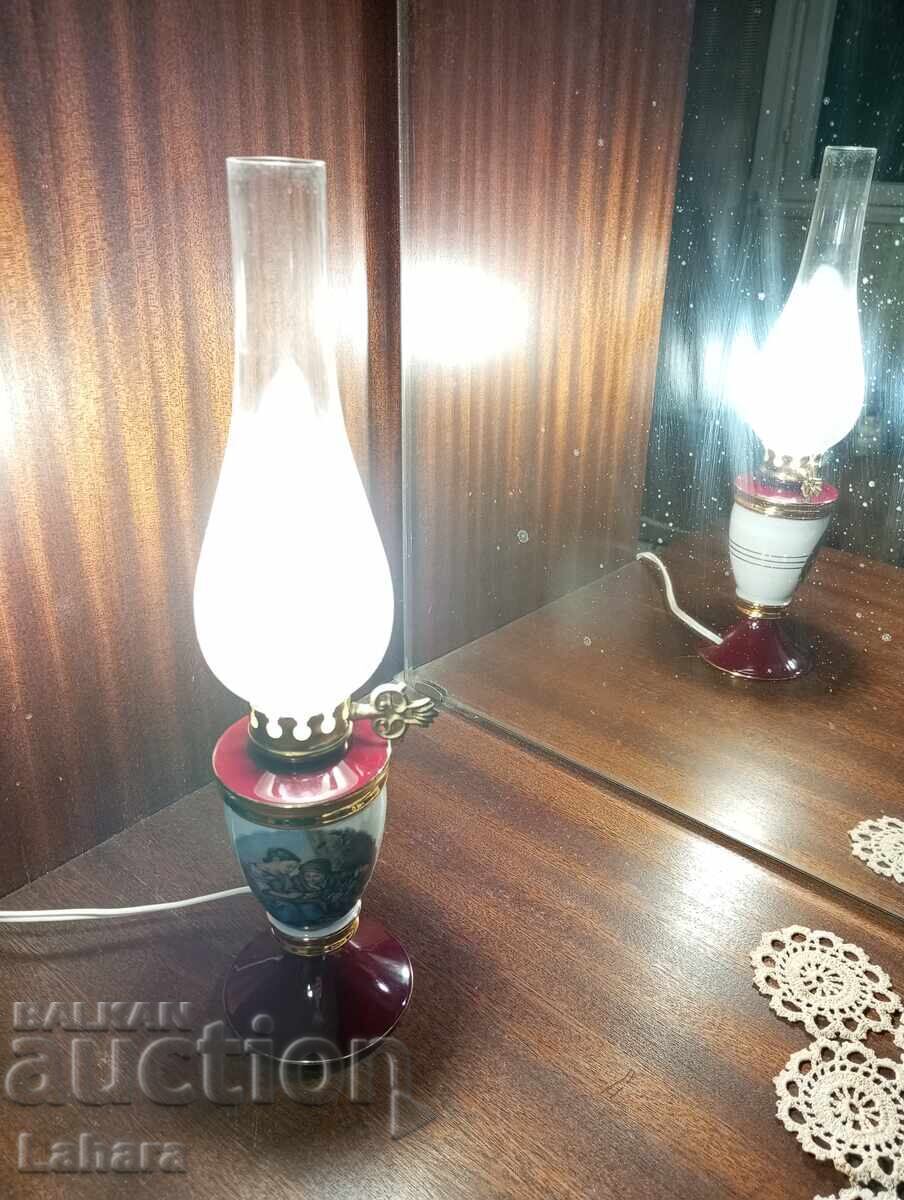 Beautiful Italian porcelain nightstand / table lamp - 7