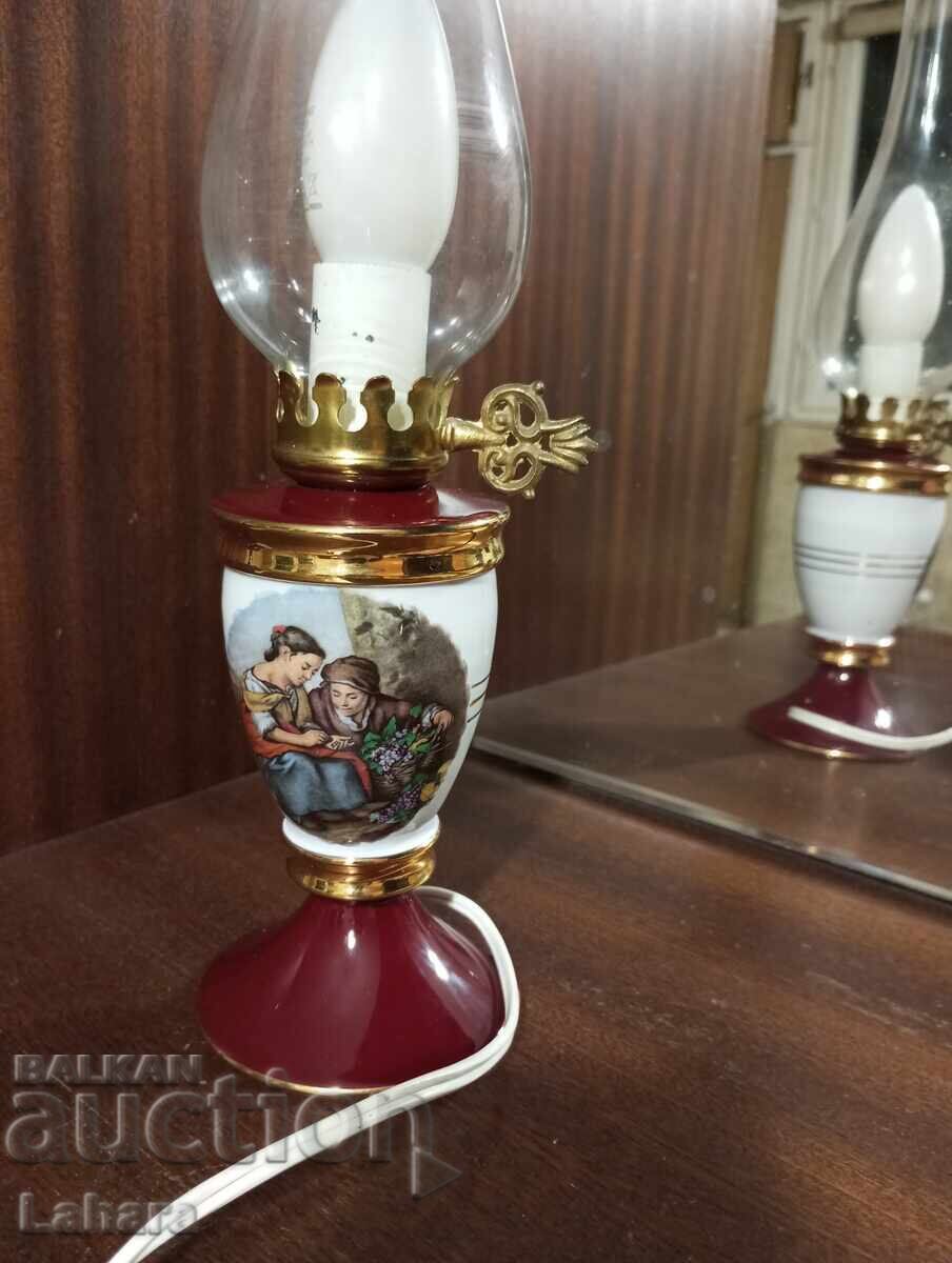 Beautiful Italian porcelain nightstand / table lamp