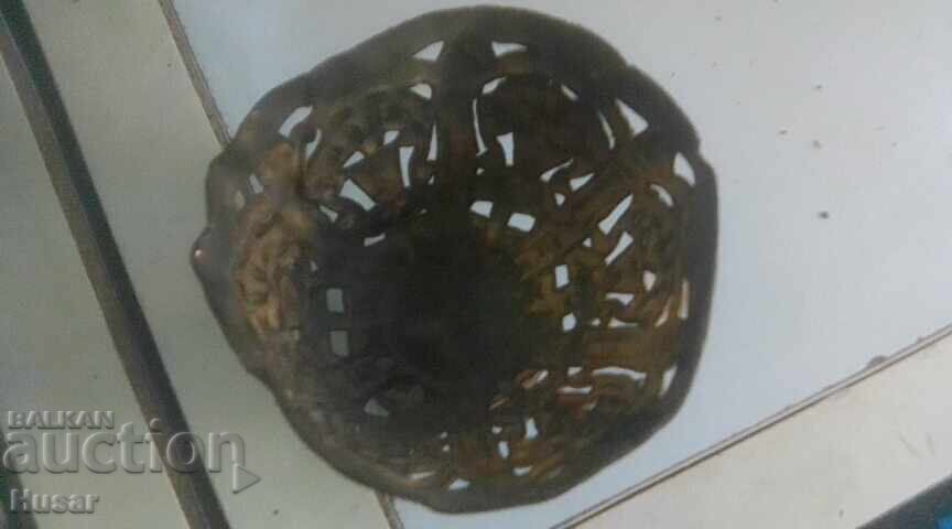 Old silver ?? zarf with remnants of gilding, openwork - 7 Old silver ?? zarf with remnants of gilding, openwork - 7