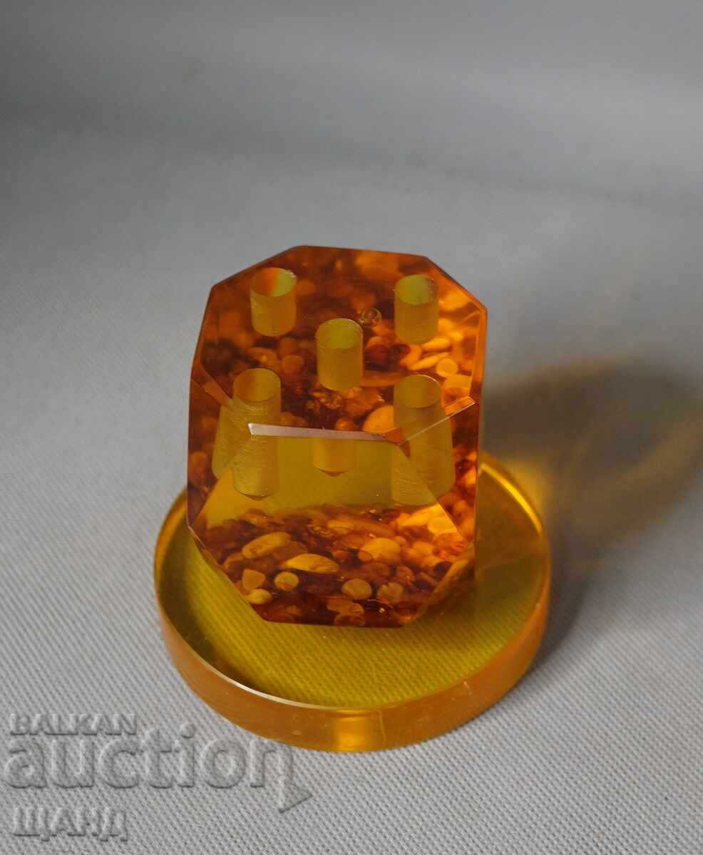 Παλιά Κεχριμπαρένια βάση για μολύβια 316 γραμμάρια