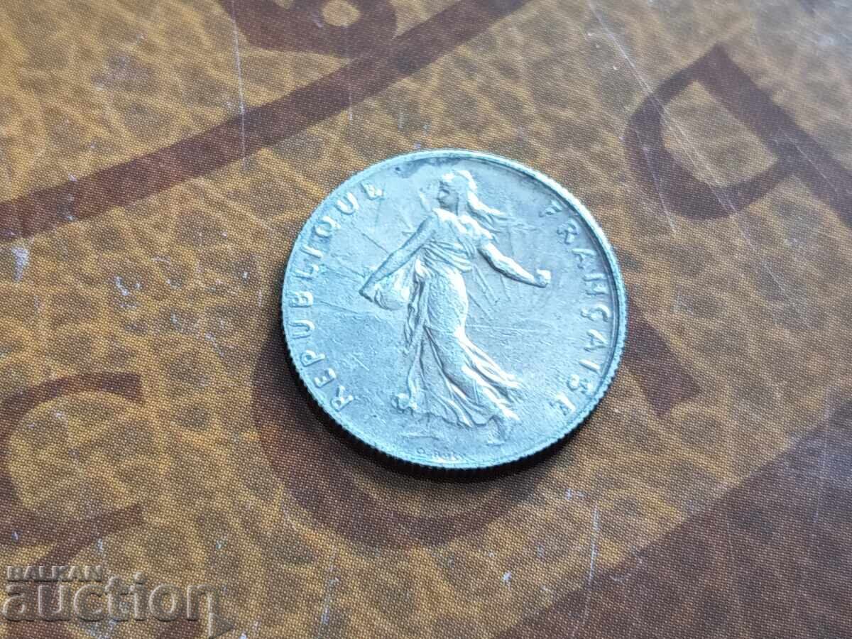 Аукцион Франция сребърна монета 50 сантима от 1918 г.