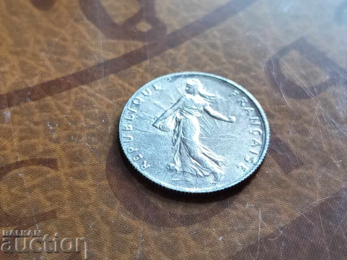 Доставка на Франция сребърна монета 50 сантима от 1918 г.