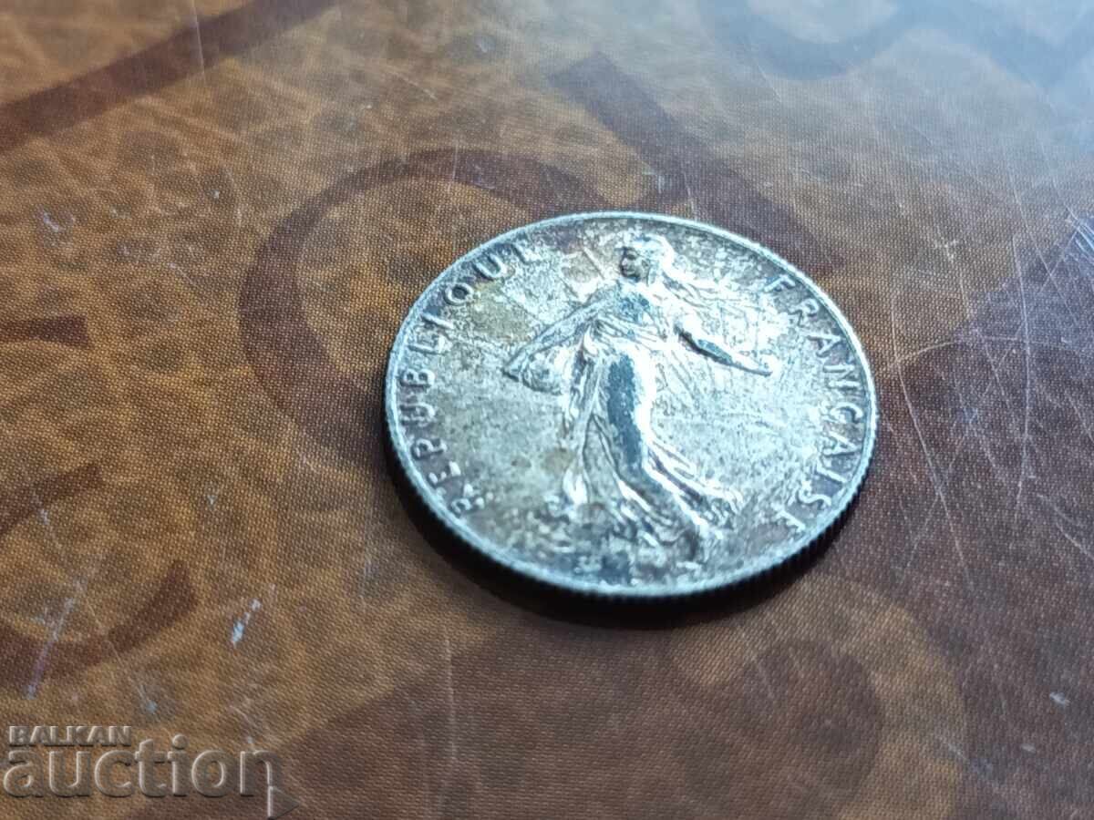 Delivery of France Silver Coin 50 Centimes from 1912 Delivery of France Silver Coin 50 Centimes from 1912