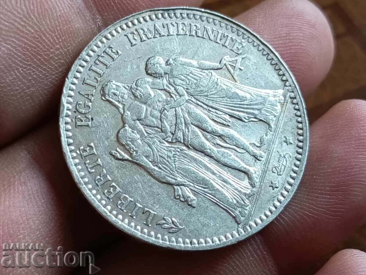 Livrarea Franța monedă de argint 5 franci 1876