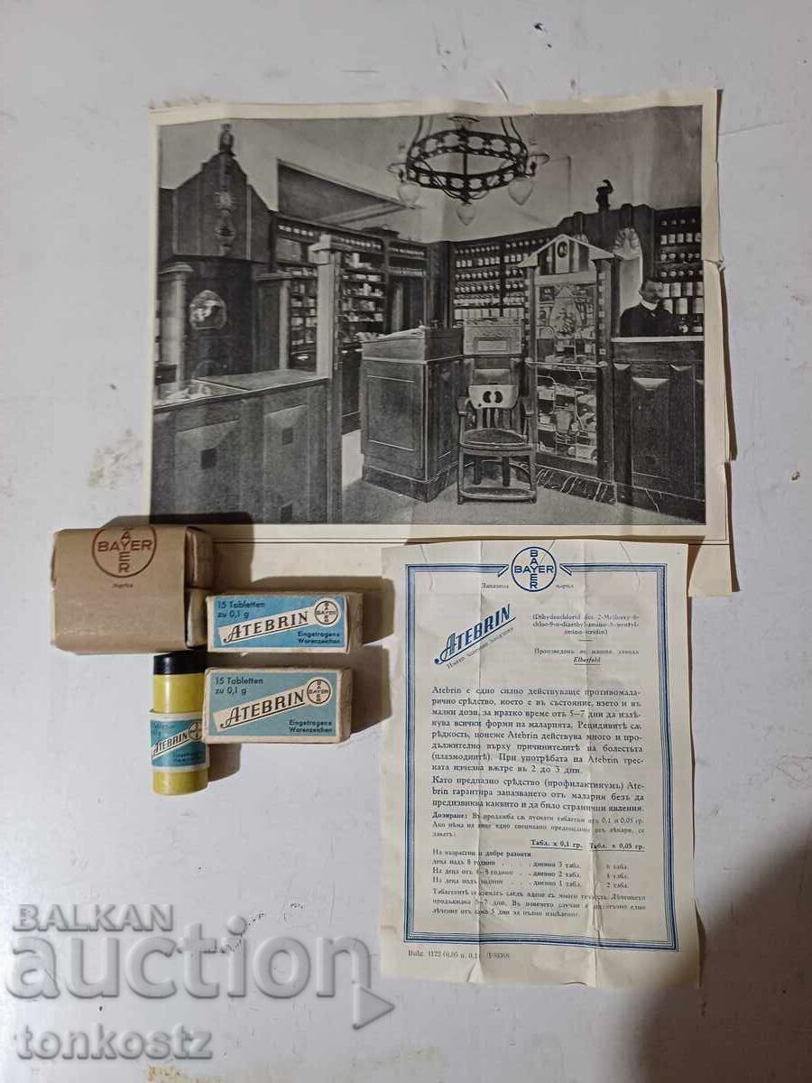 4 pcs. ATEBRIN BAYER 1940