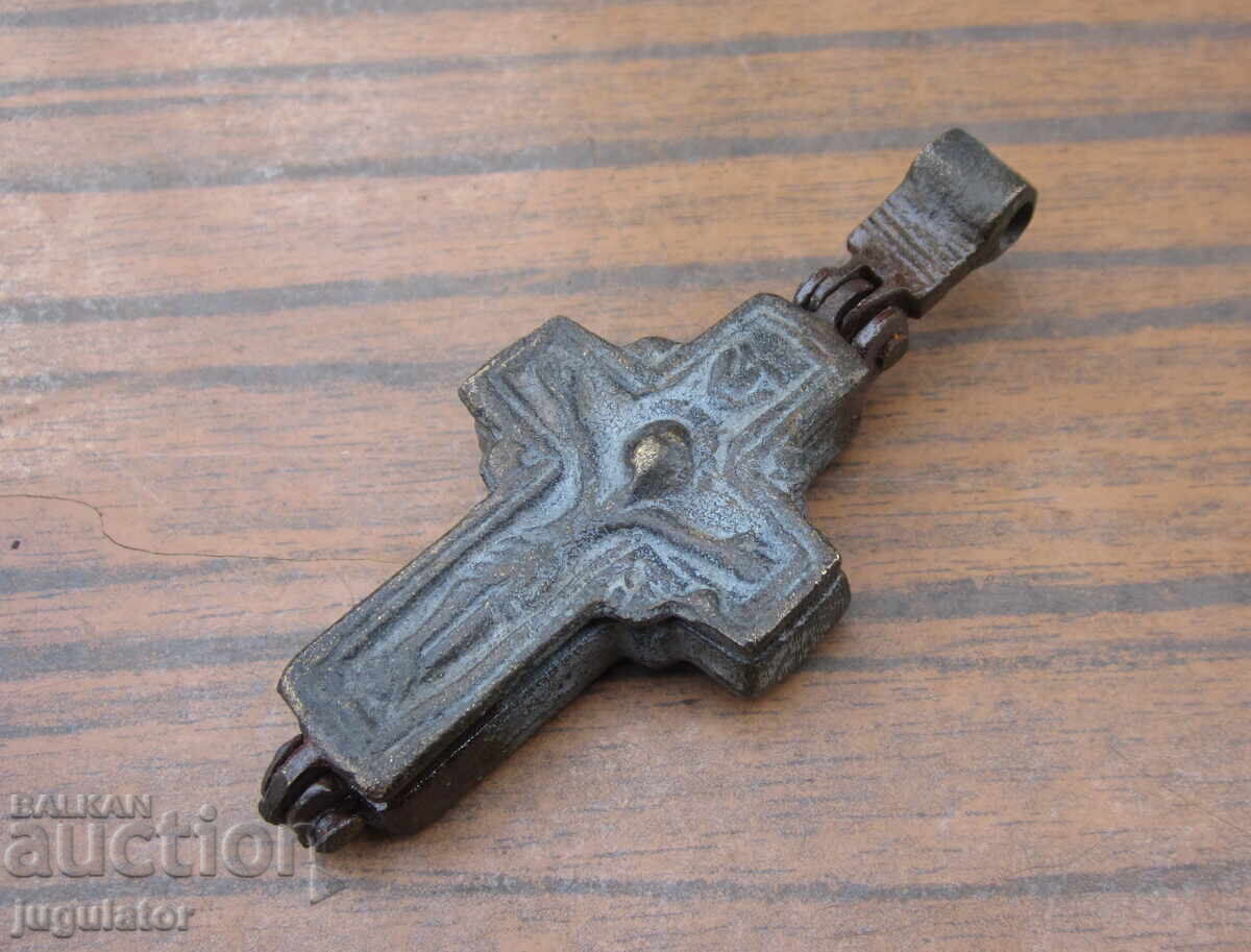 Old Bulgarian Revival bronze cross with price 120.00 BGN | € 61.36