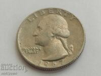 Четвърт долар 1967 - САЩ  -  A 5947