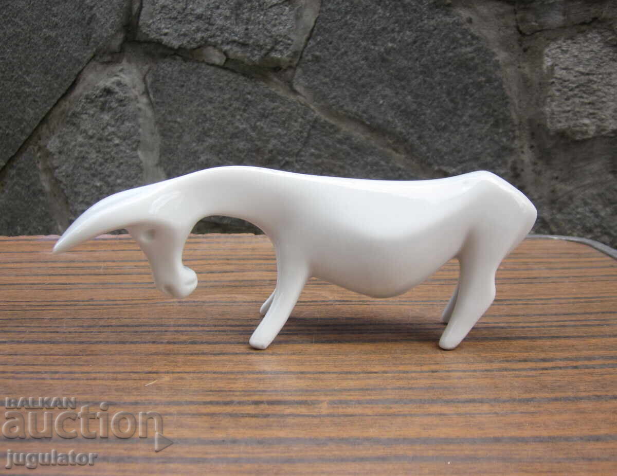 Bulgarian porcelain figurine, porcelain donkey Bulgarian porcelain figurine, porcelain donkey