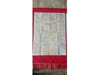 KYUSTENDIL - SALONIC - HARTĂ MILITARĂ VECHE - WW I / WW II