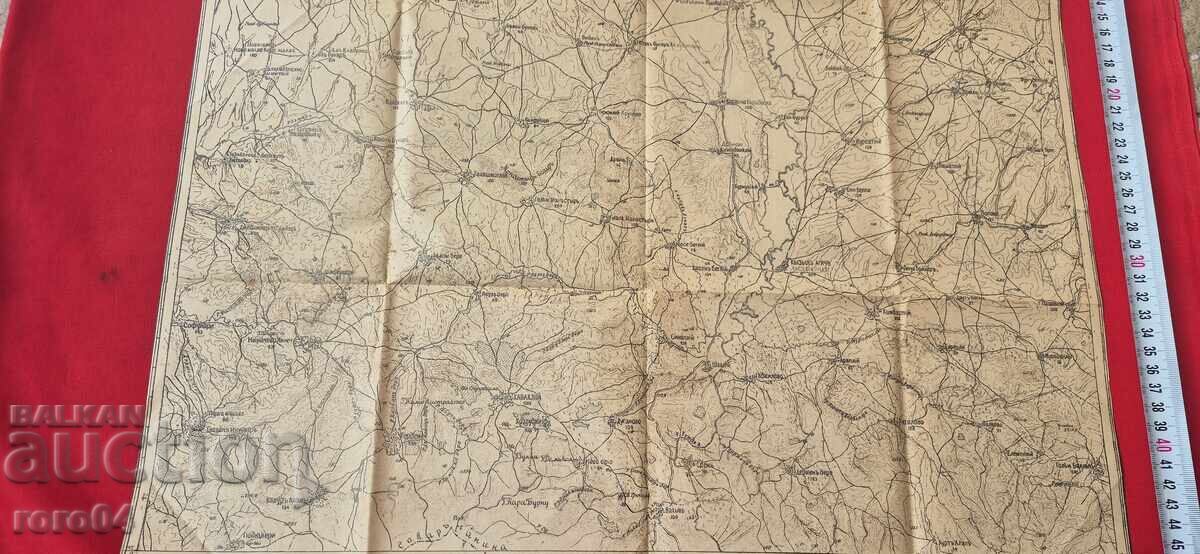 Livrarea IAMBOL - KIZIL AGAC - HARTĂ MILITARĂ VECHE - WW I Livrarea IAMBOL - KIZIL AGAC - HARTĂ MILITARĂ VECHE - WW I