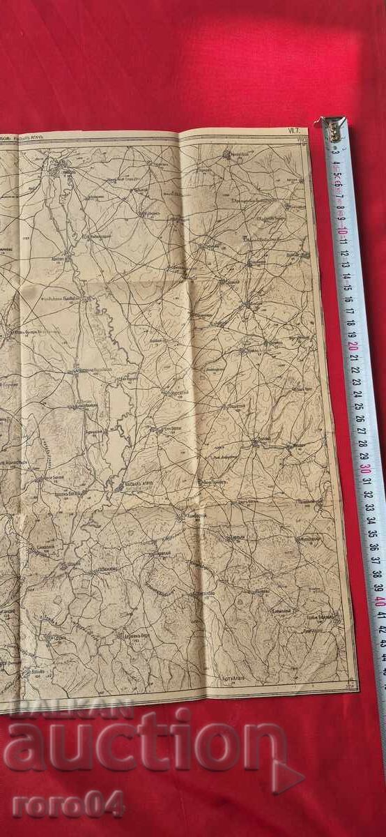 IAMBOL - KIZIL AGAC - HARTĂ MILITARĂ VECHE - WW I - 6 IAMBOL - KIZIL AGAC - HARTĂ MILITARĂ VECHE - WW I - 6