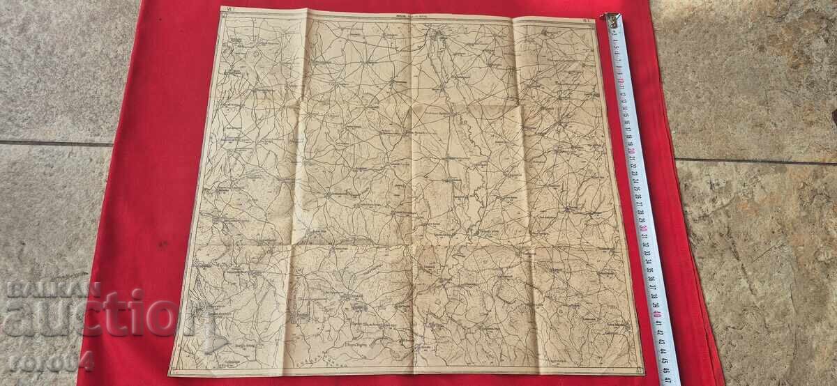 IAMBOL - KIZIL AGAC - HARTĂ MILITARĂ VECHE - WW I IAMBOL - KIZIL AGAC - HARTĂ MILITARĂ VECHE - WW I