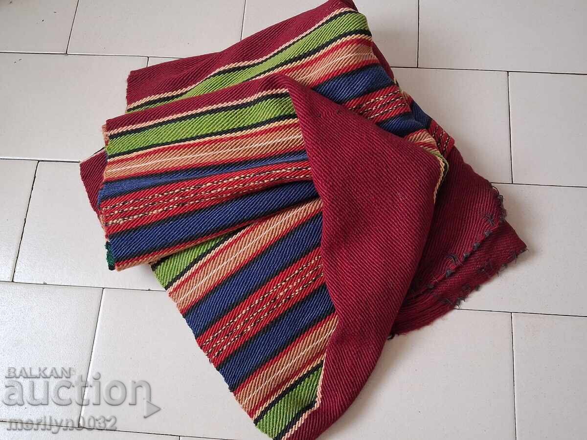 Стара ръчно тъкана вълнена черга 4/0.9м  килим НЕПОЛЗУВАНА - 6