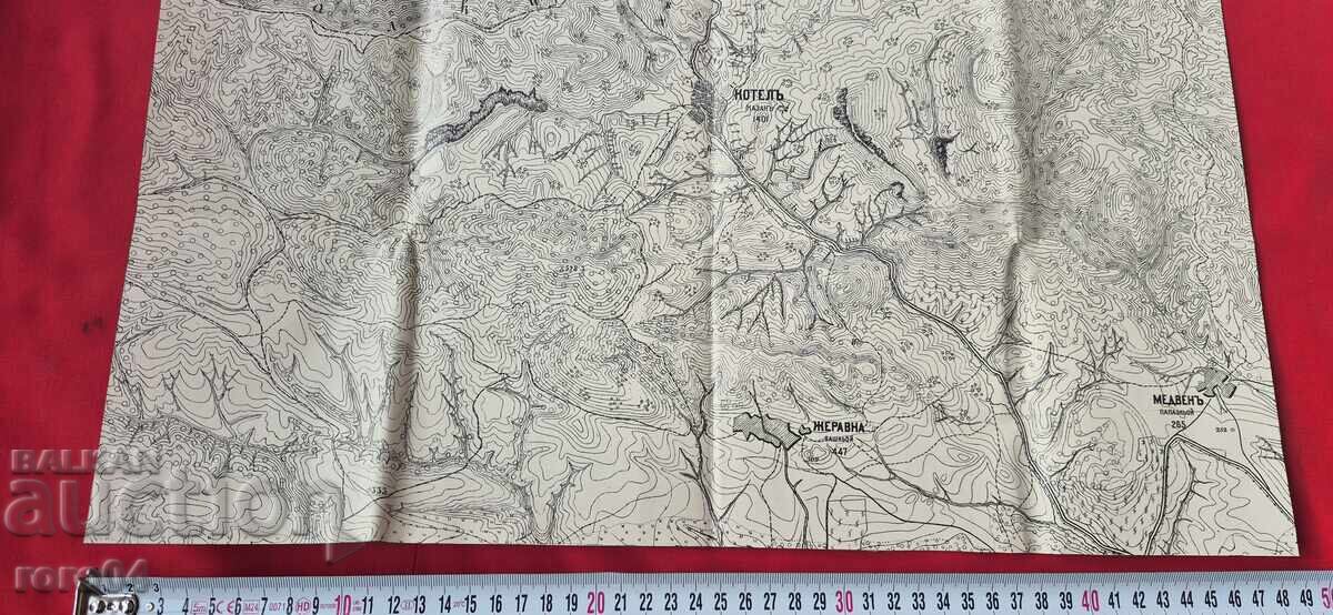 Licitație SLIVEN, ÎMPREJURIMI 2 - HARTĂ MILITARĂ VECHE - WW I Licitație SLIVEN, ÎMPREJURIMI 2 - HARTĂ MILITARĂ VECHE - WW I