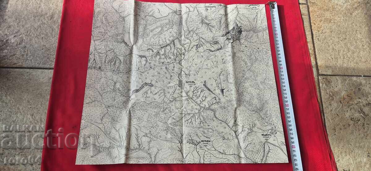 SLIVEN, ÎMPREJURIMI 2 - HARTĂ MILITARĂ VECHE - WW I SLIVEN, ÎMPREJURIMI 2 - HARTĂ MILITARĂ VECHE - WW I