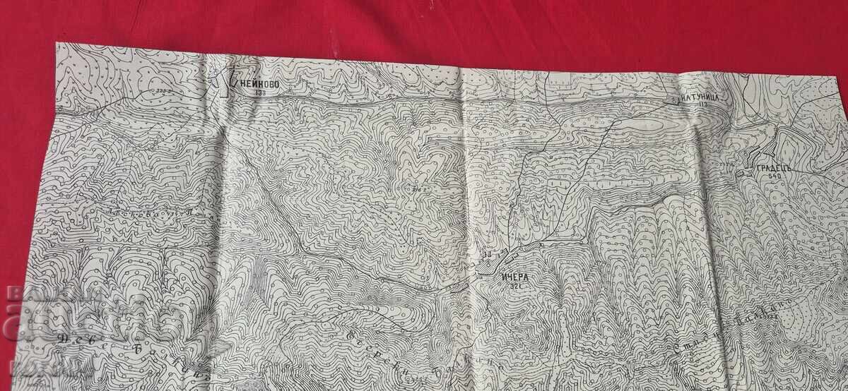 SLIVEN AREA 5 - OLD MILITARY MAP - WW I with price 65.00 BGN | € 33.23