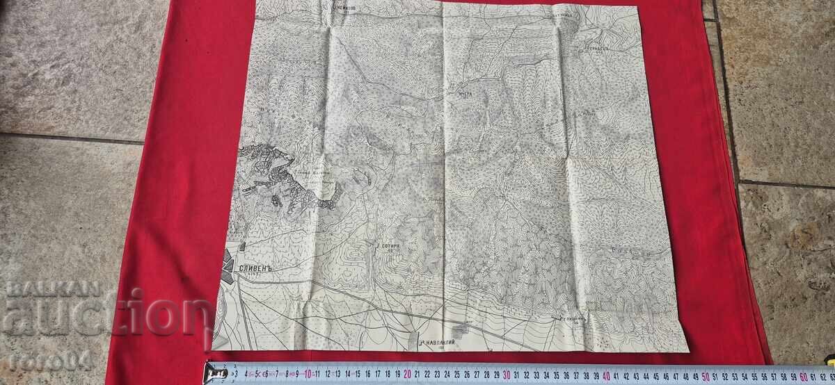 SLIVEN AREA 5 - OLD MILITARY MAP - WW I