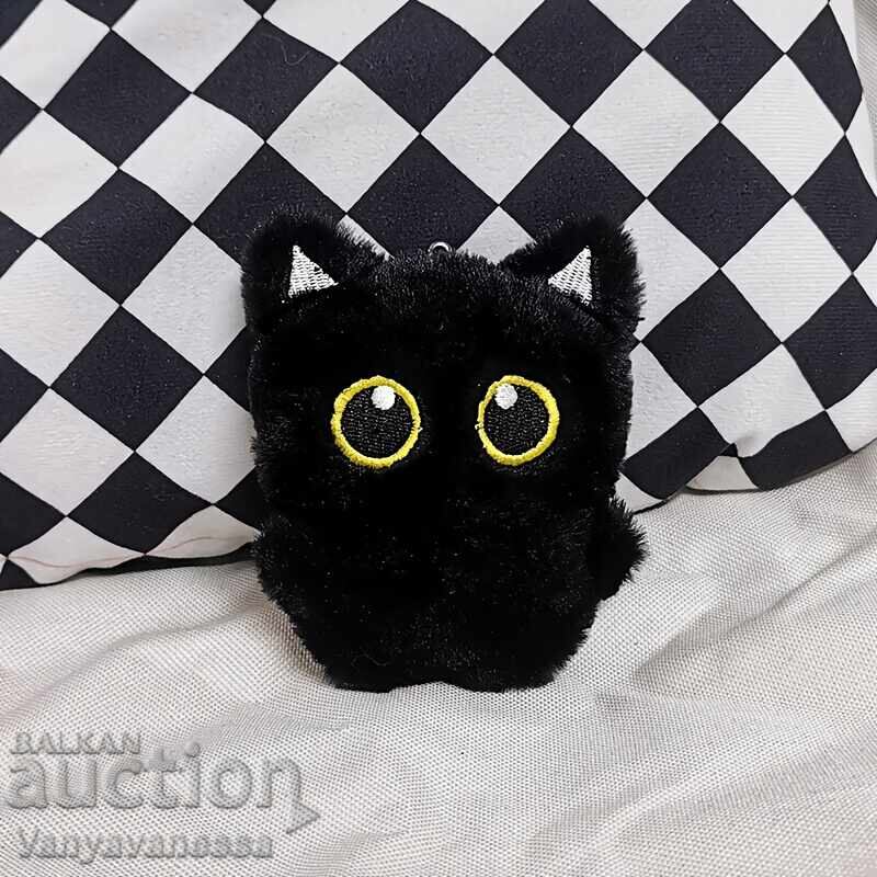 Μικρό Μαύρο Γατάκι με ξεθωριασμένα κίτρινα μάτια λούτρινο παιχνίδι με τιμή 8.99 BGN | € 4.60