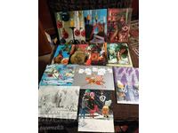 New Year cards. 70s. 13 pieces