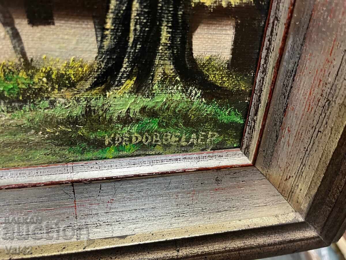 Country House - Painted with oil paints on canvas with price 116.00 BGN | € 59.31