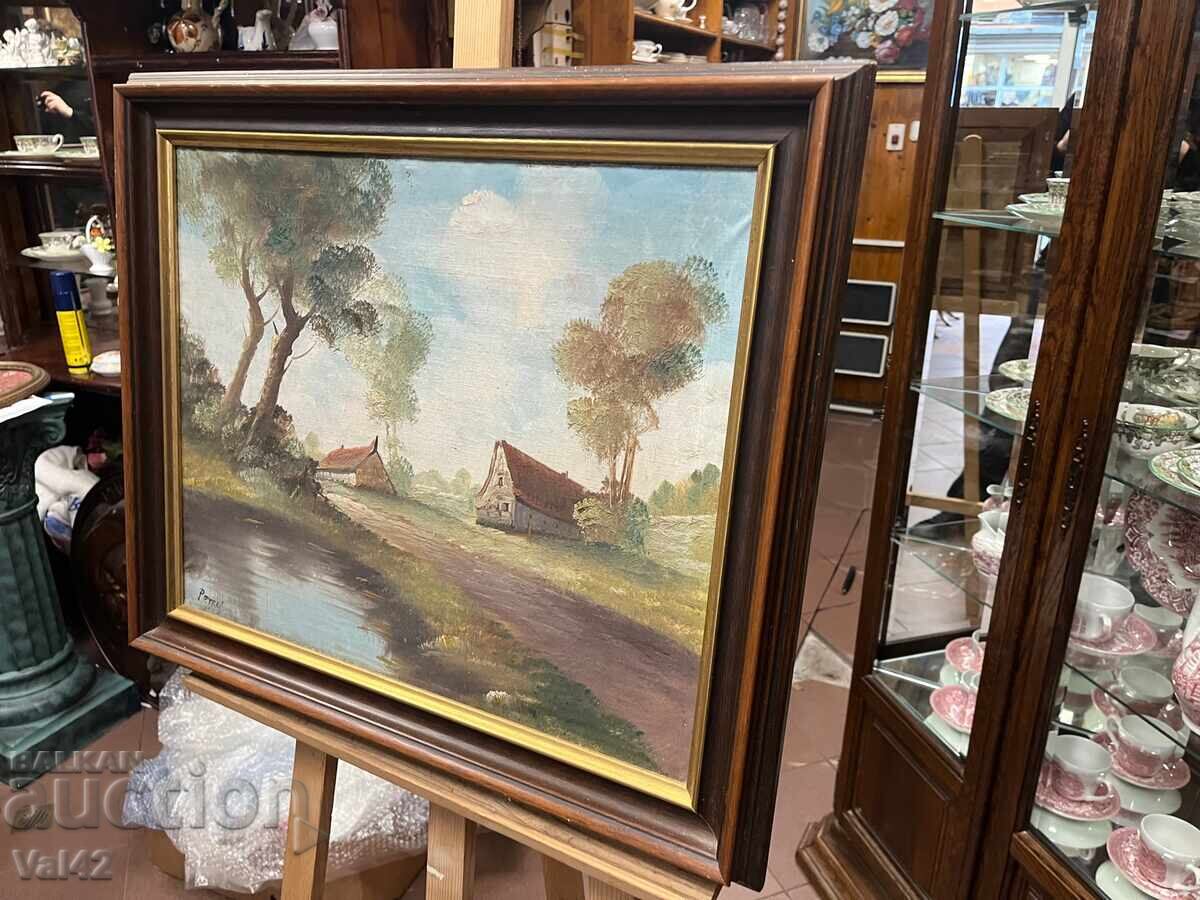 Landscape with houses by the river - 5