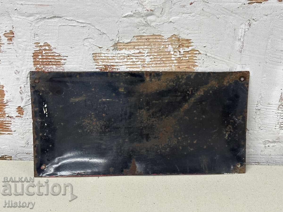 Auction Enamel plate Auction Enamel plate