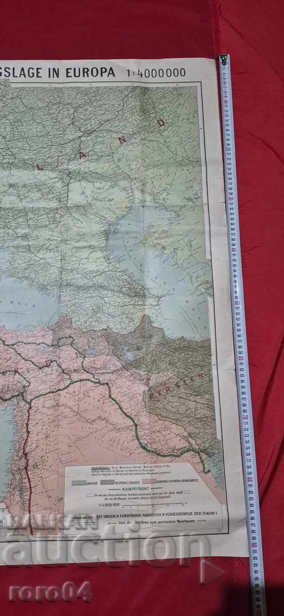 Livrarea EUROPA - HARTĂ MILITARĂ VECHE - WW I