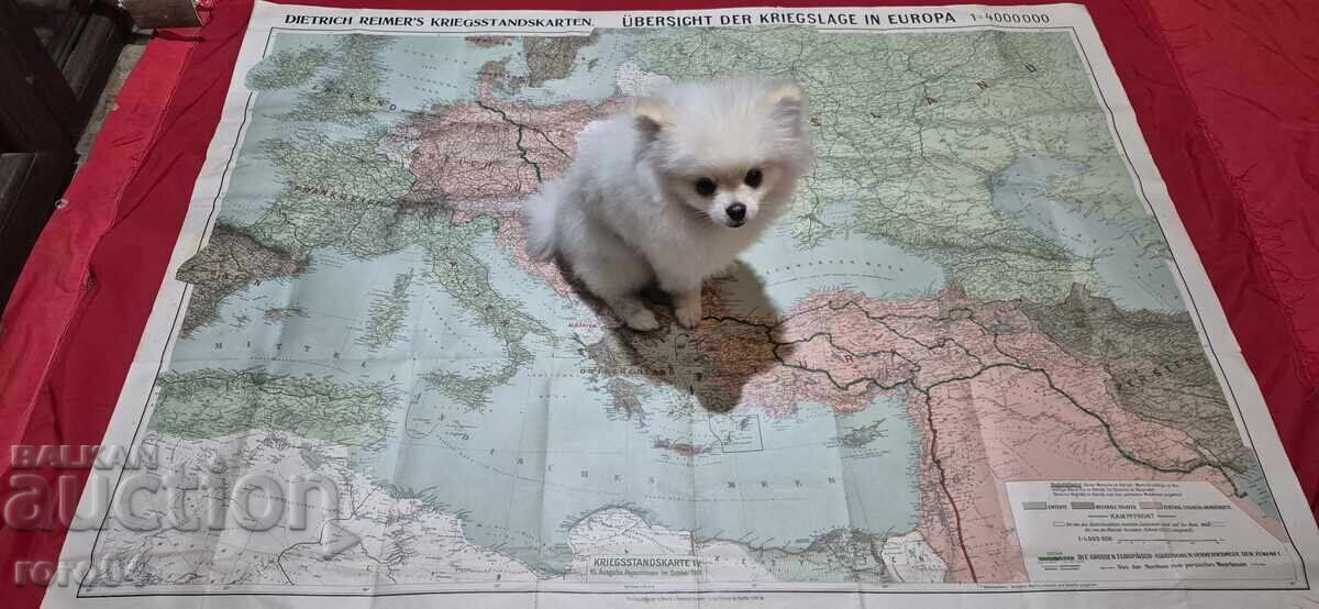 ЕВРОПА - СТАРА ВОЕННА КАРТА - WW I - 5 ЕВРОПА - СТАРА ВОЕННА КАРТА - WW I - 5