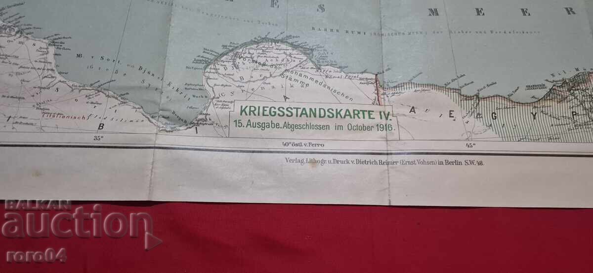 EUROPA - HARTĂ MILITARĂ VECHE - WW I - 6