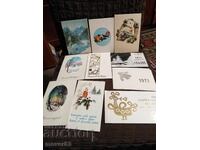New Year's Cards. 70s. 10 pieces